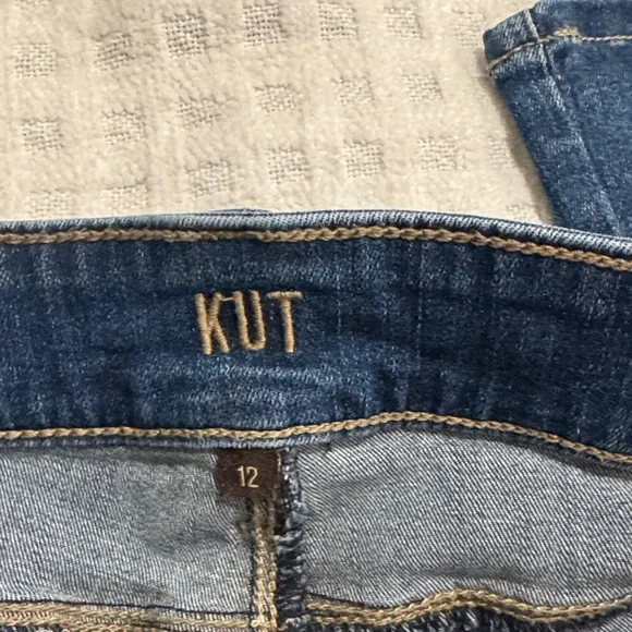 Kut from the Kloth Dark Blue High Rise Fab Ab Baby Bootcut Jeans - Picture 3 of 6